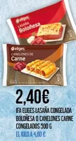 eliges - Ifa Lasaña Congelada Boloñesa O Canelones Carne Congelados
