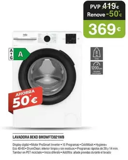 Beko - Lavadora BM3WFT382TWB