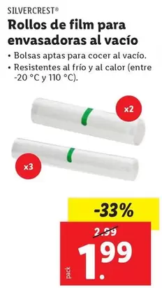 SilverCrest - Rollos De Film Para Envasadoras Al Vacio