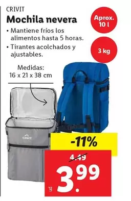 Crivit - Mochila Nevera
