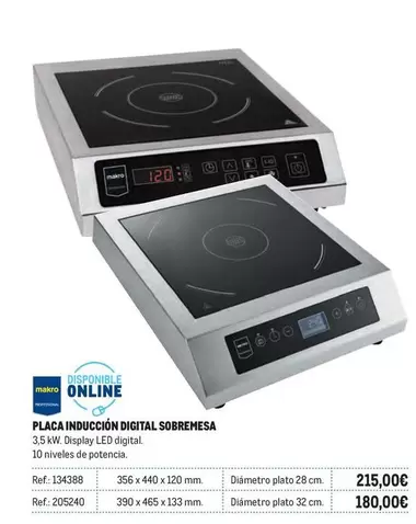 makro - Placa Induccion Digital Sobremesa