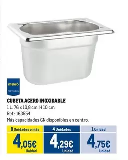 makro - Cubeta Acero Inoxidable