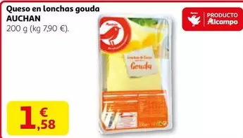 Auchan - Queso En Lonchas Gouda