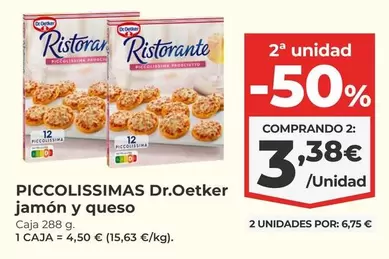 Dr Oetker - Piccolissimas Jamon Y Queso