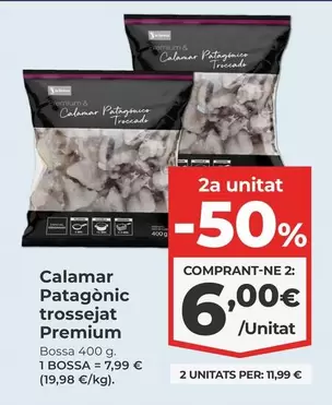 Calamar Patagònic Trossejat Premium