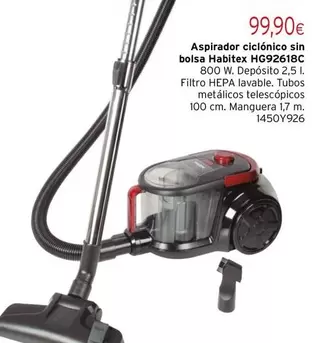 Habitex - Aspirador Ciclonico Sin Bolsa HG9261AC