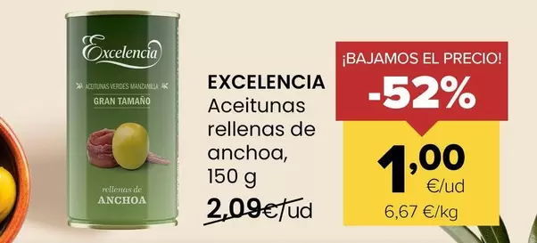 Excelencia - Aceitunas Rellenas De Anchoa