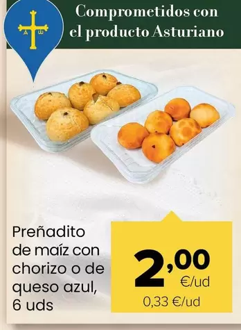 Prenadito De Maíz Con Chorizo O De Queso Azul