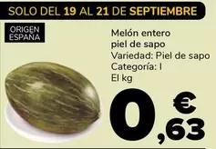 Melon Entero Piel De Sapo