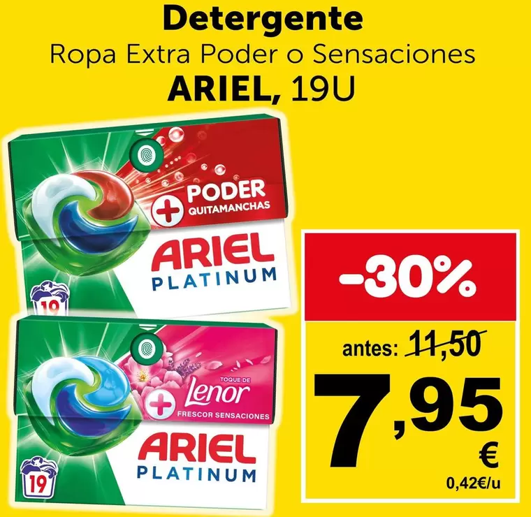 Ariel - Detergente Ropa Extra Poder O Sensaciones
