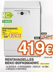 Beko - Rentavaixelles Bdfn26640wc