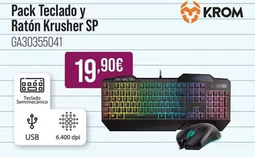 Krom - Pack Teclado Y Raton