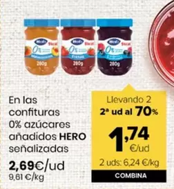 Hero - Las Confituras 0% Azucares Anadidos Senalizadas