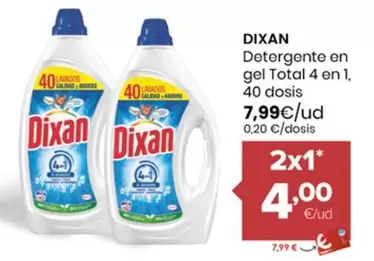 Dixan - Detergente En Gel Total 4 En 1