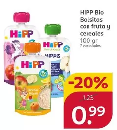 Hipp - Bio Bolsitas Con Fruta Y Cereales