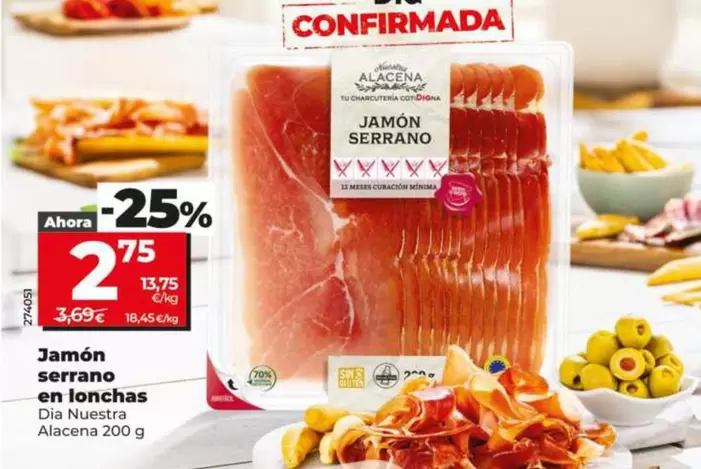 Dia Nuestra Alacena - Jamón Serrano En Lonchas 200 G