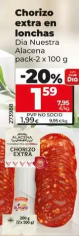 Dia Nuestra Alacena - Chorizo Extra En Lonchas 