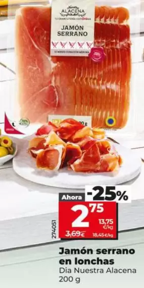 Dia Nuestra Alacena - Jamón Serrano En Lonchas 