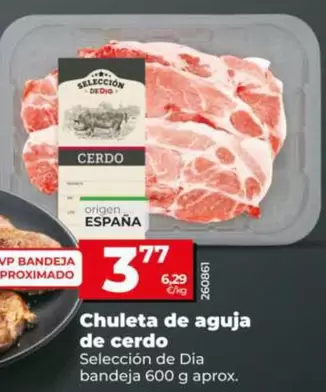 Seleccion De Dia - Chuleta De Aguja De Cerdo Bandeja 600 G Aprox.