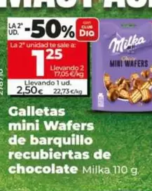 Milka - Galletas Mini Wafers De Barquillo Recubiertas De Chocolate