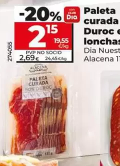 Dia Nuestra Alacena - Paleta Curada Duroc En Lonchas