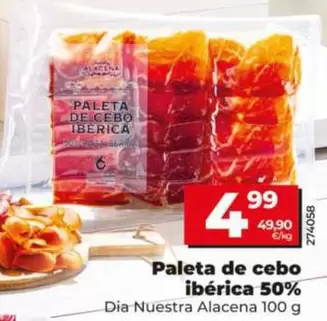 Dia Nuestra Alacena - Paleta De Cebo Ibérica 50% 