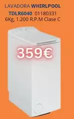 Whirlpool - Lavadora TDLR6040 01180331