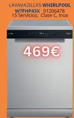 Whirlpool - Lavavajillas W7fhp43x 01206478 