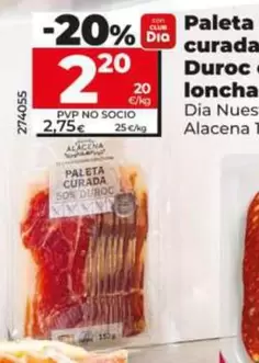 Dia Nuestra Alacena - Paleta Curada Duroc En Lonchas 