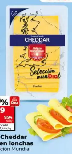 Dia Seleccion Mundial - Queso Cheddar Inglés En Lonchas 