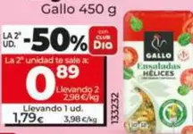 Gallo - Pasta Para Ensalada Hélices Vegetales