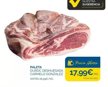 duroc - Paleta Duroc Deshuesada Carmelo Gonzalez