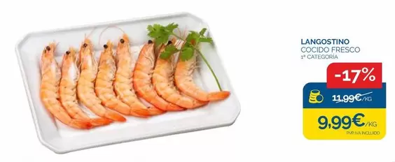Langostino Cocido Fresco