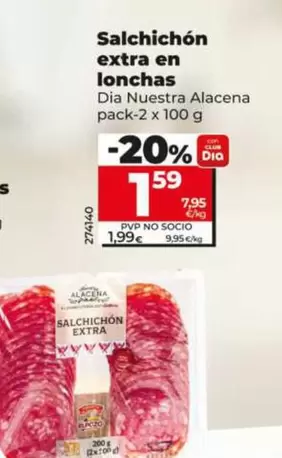 Dia Nuestra Alacena - Salchichón Extra En Lonchas