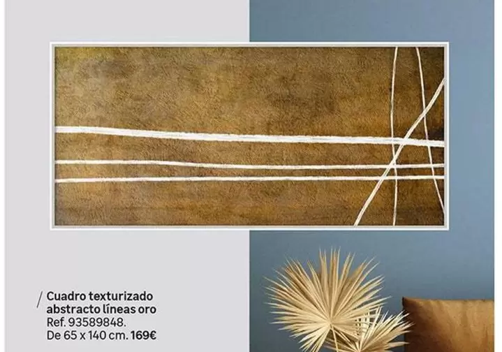 Cuadro Texturizado Abstracao Lineas Oro