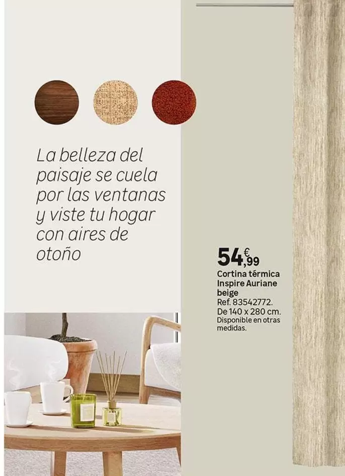 Cortina Termica Inspire Auriane Beige