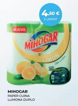 Mihogar - Paper Cuina Llimona Duplo