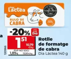 Dia Lactea - Rulo De Queso De Cabra