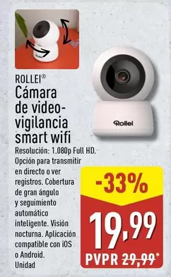 Rollei - Camara De Videovigilancia Smart Wifi