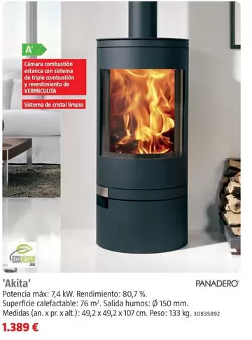 Panadero - Estufas De Leña Modernas Verticales Akita