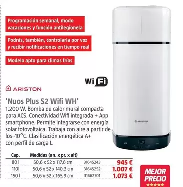 Ariston - Bomba De Calor De Aerotermia Para Agua