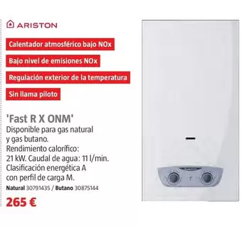 Ariston - Calentadores De Gas Atmosferico 'Fast R X Onm'