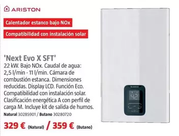 Ariston - Calentadores De Gas Estanco 'Next Evo X Sft'
