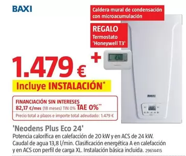 Baxi - Calderas De Gas 'Neodens Plus Eco 24'
