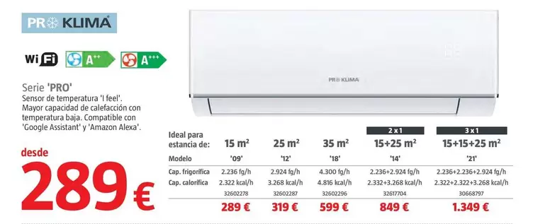 ProKlima - Aire Acondicionado Split 