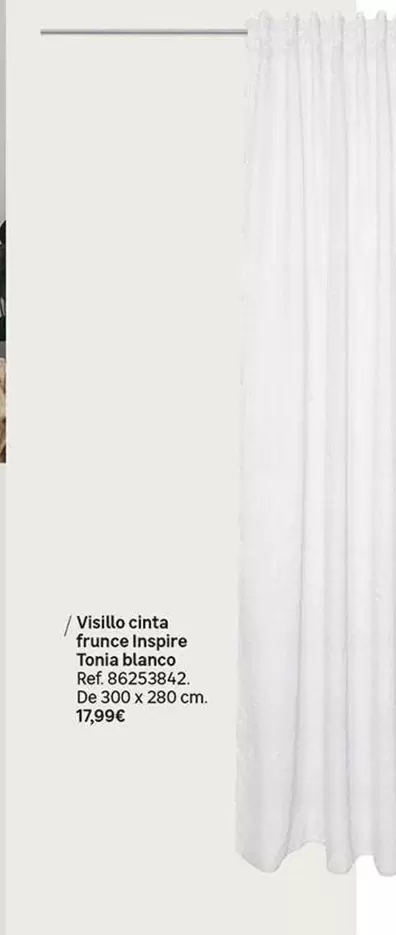 Visillo Cinta Frunce Inspire Tonia Blanco