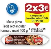Froiz - Masa Pizza Rectangular Formato Maxi 400 G