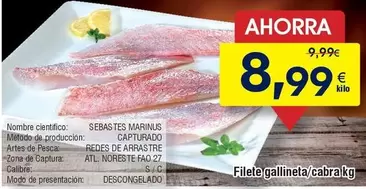 Filete Gallineta/ Cabra Kg