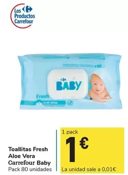 carrefour baby - Toallitas Fresh Aloe Vera