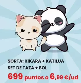 Kikara + Katilua Set De Taza + Bol